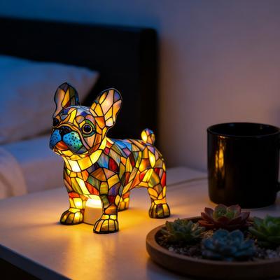 3D Rainbow Pony LED Handmade Resin USB-Powered Ambient Lighting Dog Lamp Night Light for Bedroom Desk