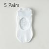 5 Pairs Cotton Silicone Non-slip Yoga Socks Boneless One-piece Mechanism Backless Mesh Short Socks Indoor Anti-odour Sports Socks