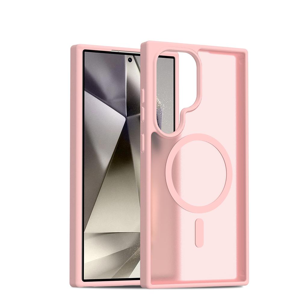 Applicable To Samsung S26Ultra Silver Shield Magnetic Mobile Phone Case S25Ultra Anti-drop S24Ultra Protective Case