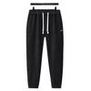 Men's Plus Size Cotton Fleece Pants: Spring/Autumn Straight-Leg Loose Fit for Casual Sportswear
