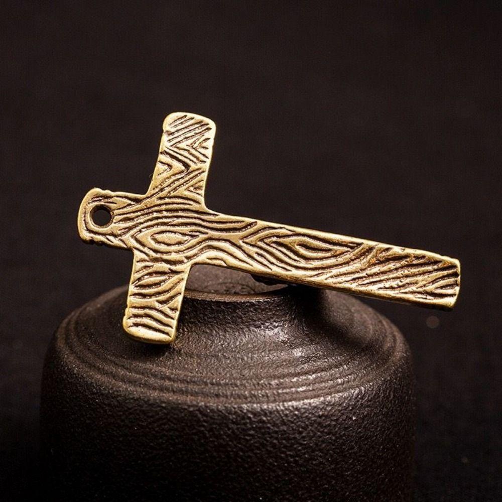 Cross Shape Jesus Statue Keychain Handmade Chapel Hanging Ornaments  Anniversary