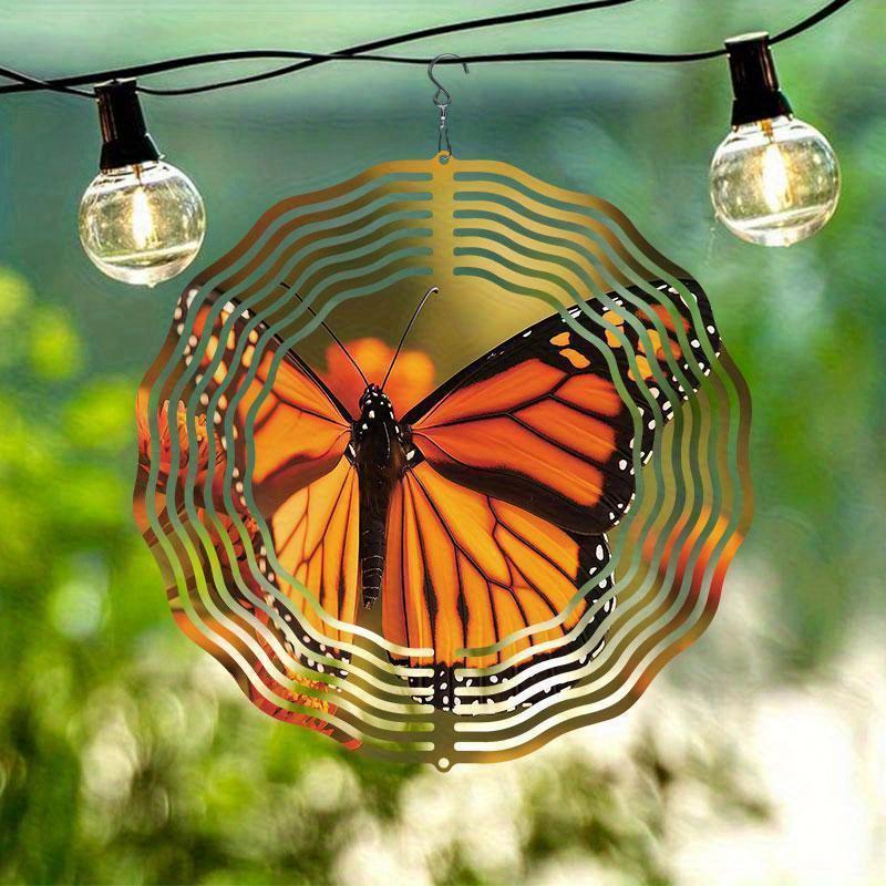 10 Inch Hanging Wind Spinner with 360 Degree Hook for Balcony Garden Decor Spring Summer Outdoor Decoration