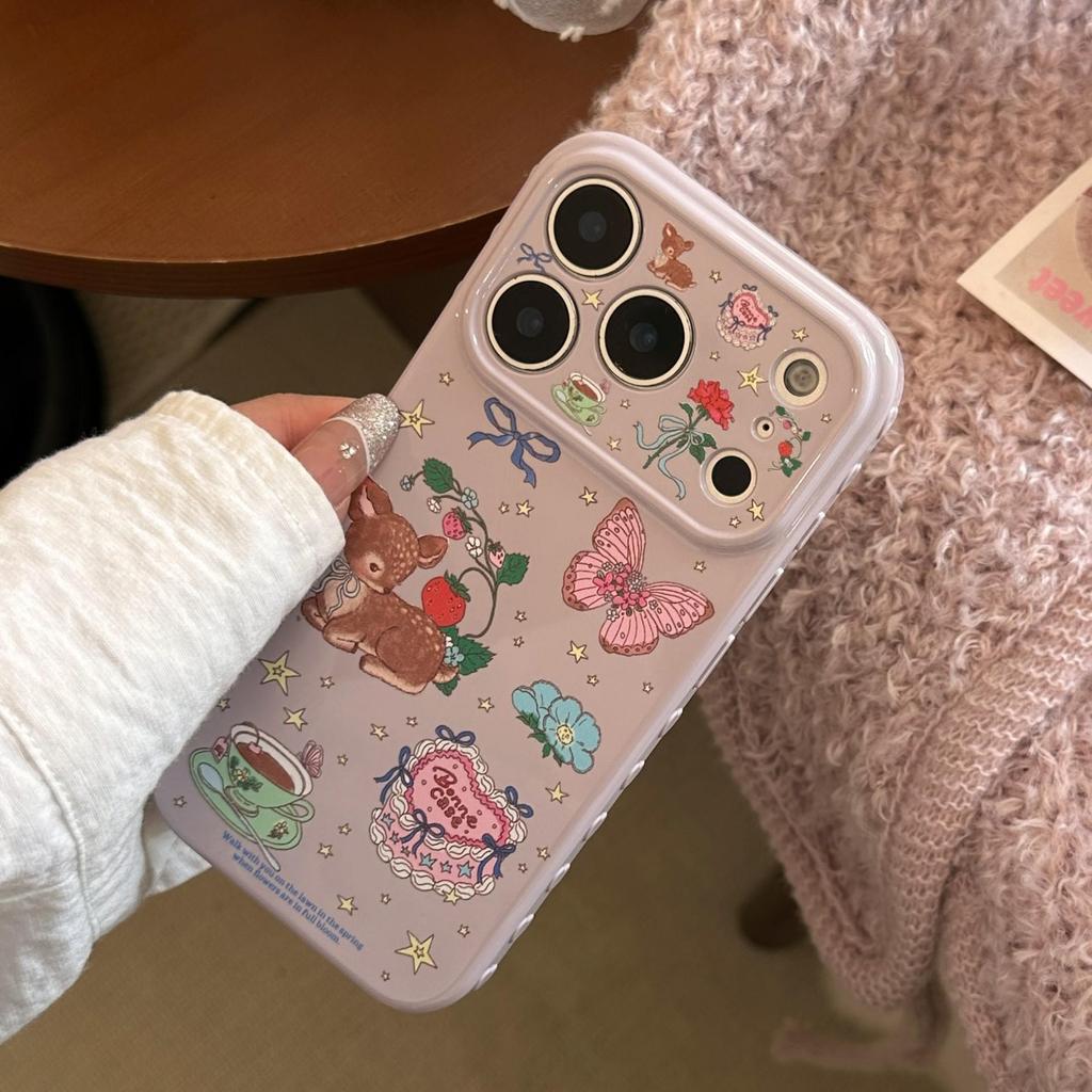 Retro-style Illustrated Phone Case for iPhone 16, iPhone 17, and iPhone 17 Pro Max