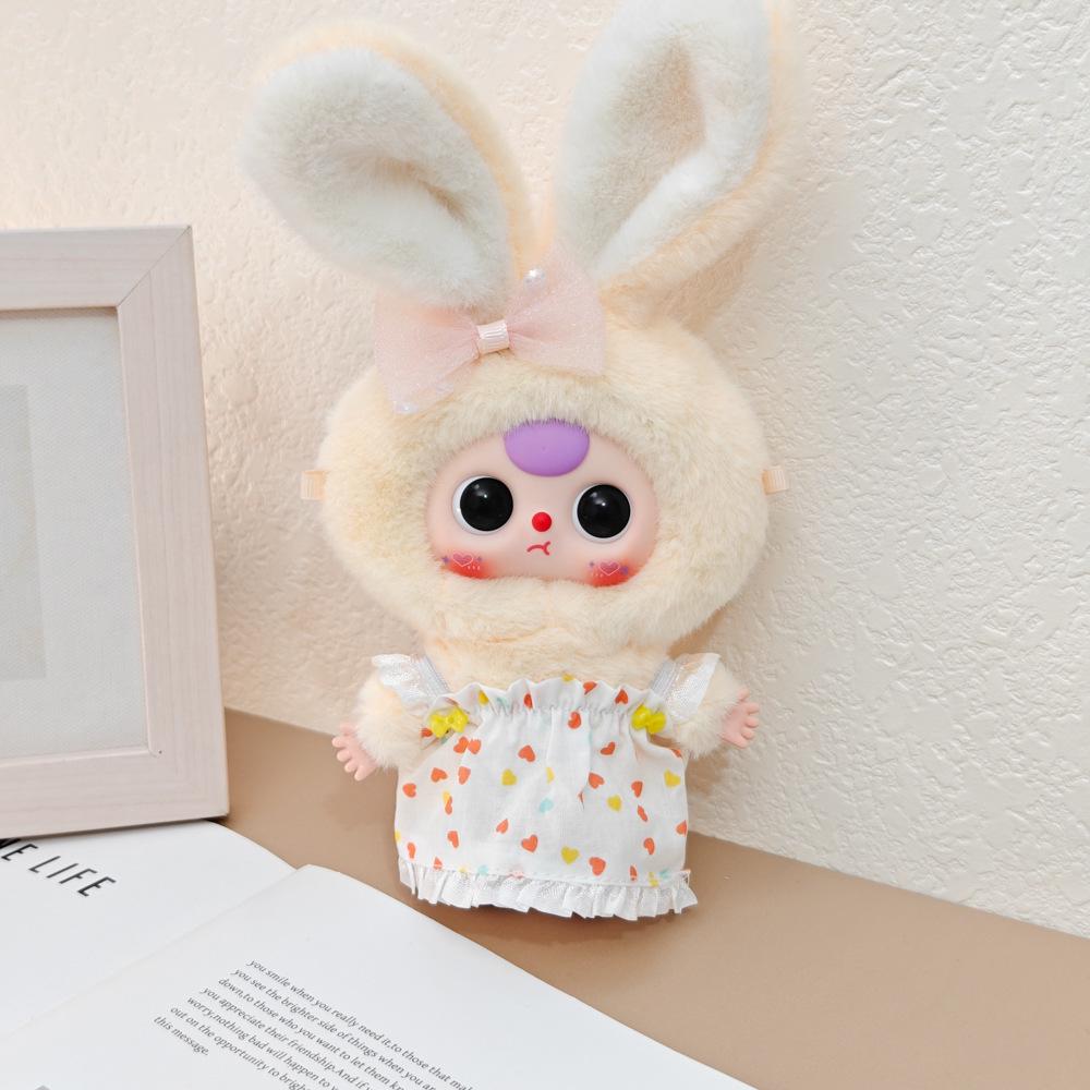 Macaron Little Rabbit Doll Clothes: Cute Pendant, Outfit for 3-Year-Old, Blind Box Edition