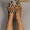 Europe, America 22 Spring and Summer New Beautiful Flat-soled Single Shoes Pointed Light Mouth Leopard Print Casual Single Shoes