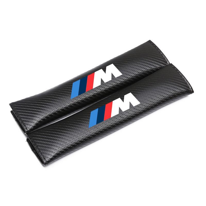 Car Seat Belt Covers Safety Pad Cushion Protector For BMW M Power X1 e84 X3 f25 X5 e53 x6 e71 ix3 i3 320i 330d M4 1 3 5 Series RW7
