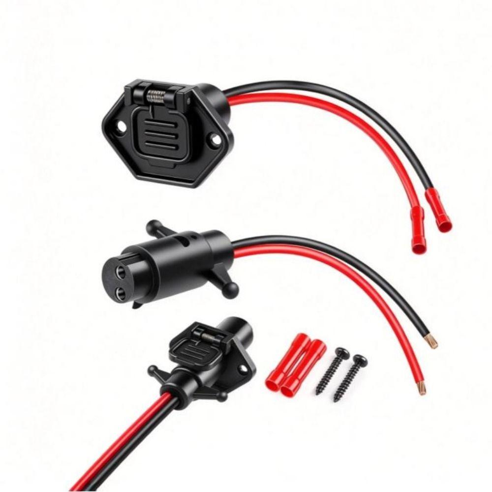 8AWG/10AWG 2-Wire Drag Motor Socket 12V-24V Marine Trolling Motor  for Boat Trolling Motor