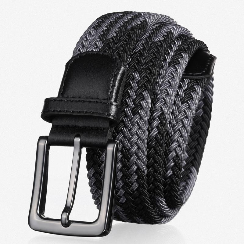 Men's Elastic Belt Canvas Casual Fashion Stretch Braided Working Belt High Quality Elastic for Pants Jeans Trouser Male Straps