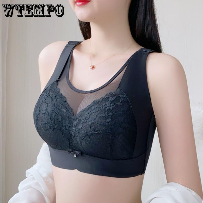Lingerie Women's Large-sized Full-cup Bra Breast Retraction and Anti-sagging Cup Bra Push Up Bra