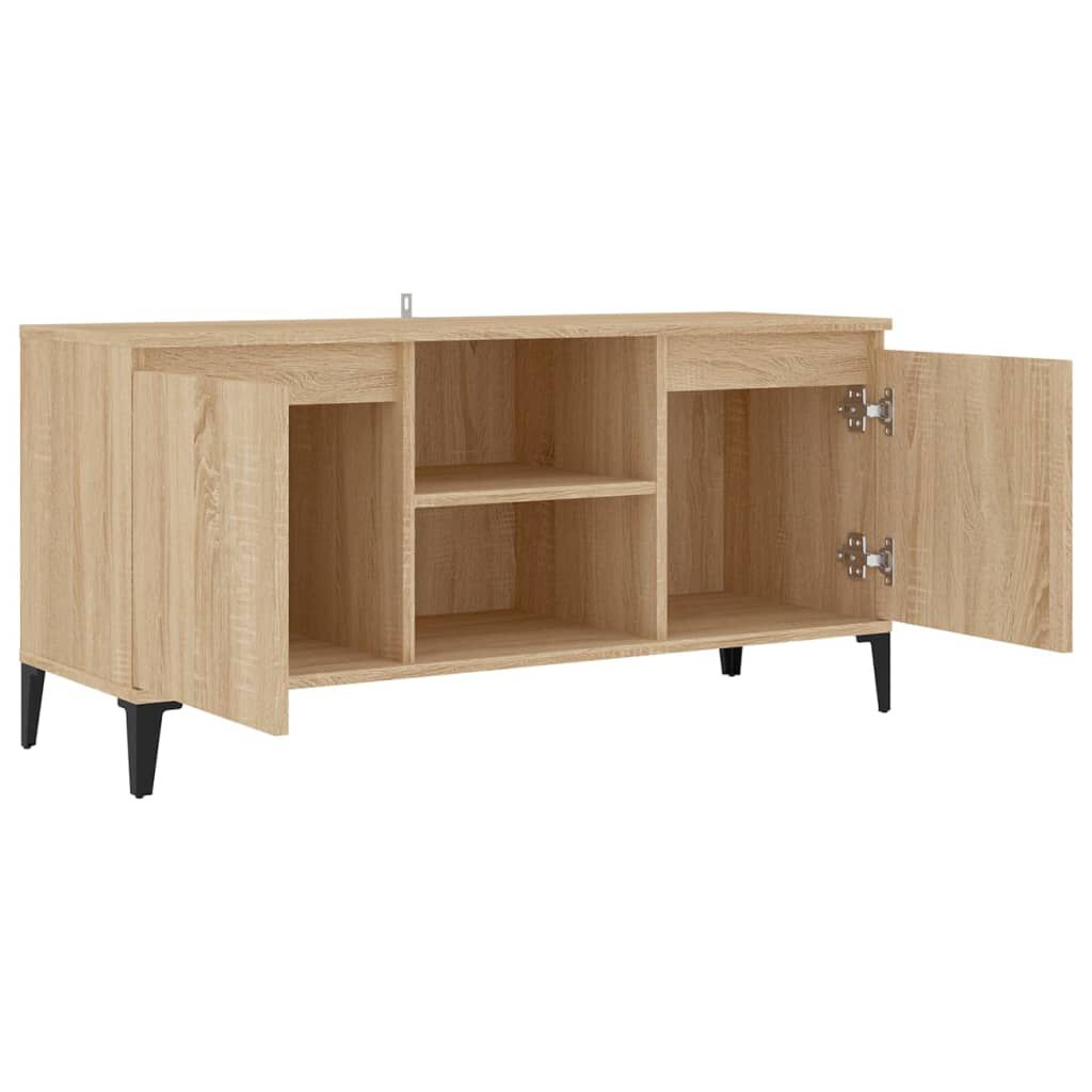 vidaXL TV-Schrank Mit Metallbeinen Sonoma-Eiche 103,5x35x50 Cm