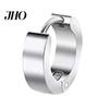 Ear Stud Round Earring Safe Unfading Unisex Stainless Steel Titanium Plated Clip for Shopping Club Daily Wear Hoop
