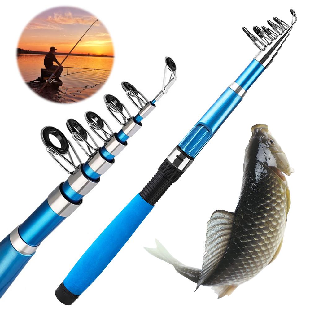 Telescopic Fishing Rod Ultralight Travel Fishing Rod Travel Surf Rod for Saltwater and Freshwater