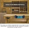 1/11Pack Battery Holder Fit for Makita 18V Battery, Wall Mount Batteries Storage Organizer for Work Van,Shelf,Toolbox for BL1861