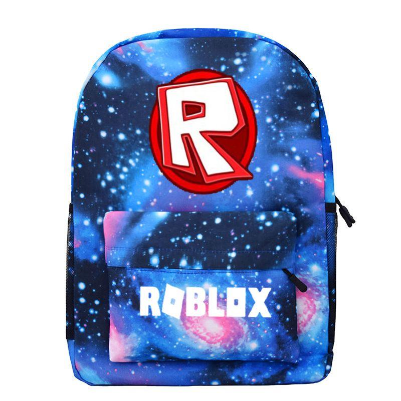 Roblox Pattern School Backpack With Starry Background And Large Capacity For Students