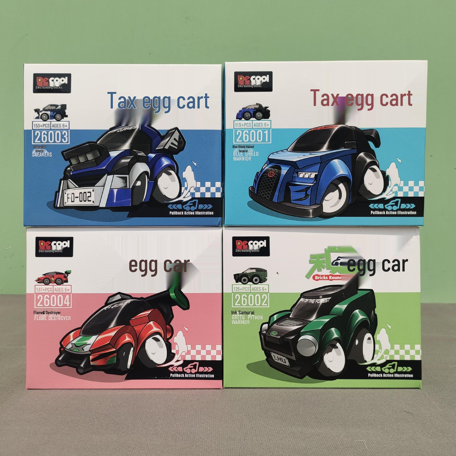 Diku 2600 Pull-back Racing Car Building Kit for Kids - Educational Assembly Toy Gift