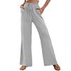 European & American Women's Solid Color Wide-Leg Floor-Length Pants for Spring/Summer 2025