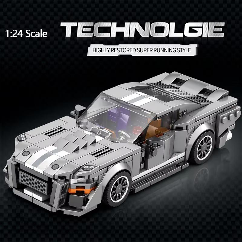 476PCS Blocuri de Construcție Mașină Sportivă City Viteză Vehicul Clasic Seria 1:Model la scară 24 Jucării DIY de vacanță pentru copii Cadouri