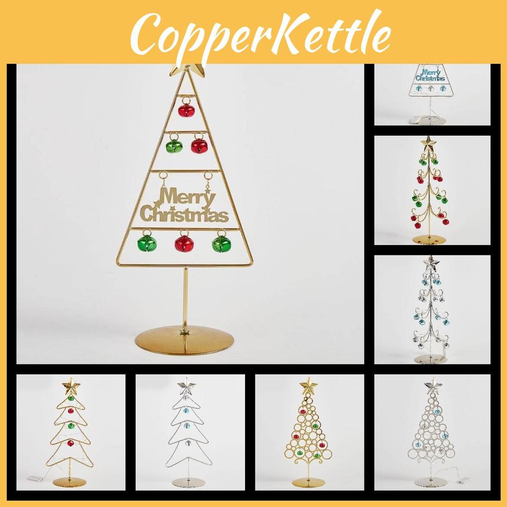 Small Iron Tabletop Christmas Tree Simulates Glowing Bell Trees Decorations