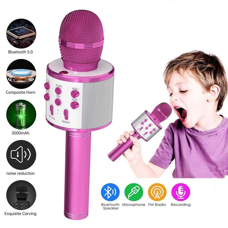 Kids Karaoke Microphone for Girl Toys,Christmas Birthday Gifts Ideas for 3 4 5 6 7 8 9 10 Year Old Girls