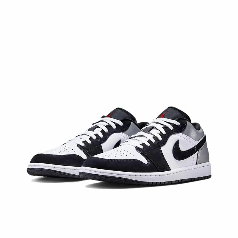 Air Jordan 1 Low SE Hvit Svart Matt Sølv Herre Sneakers Ild-Rød HF3148-106