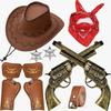 Atuendo de Accesorios Vaquero Hip Hop para Niños Bufanda +Funda Sombrero +Funda Cinturón Accesorios de Ropa para Fiesta de Halloween Carnaval