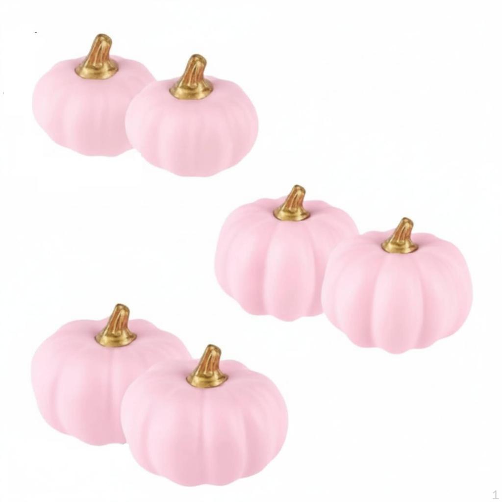 6 Pieces Lightweight Artificial Foam Pumpkins Shatterproof Pumpkin Ornaments