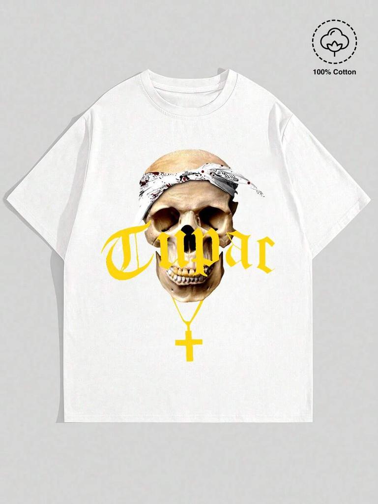 Hip-Hop Rapper T-Shirt, Featuring A Music Artist's Portrait.Unisex's T-Shirt Y2K Style