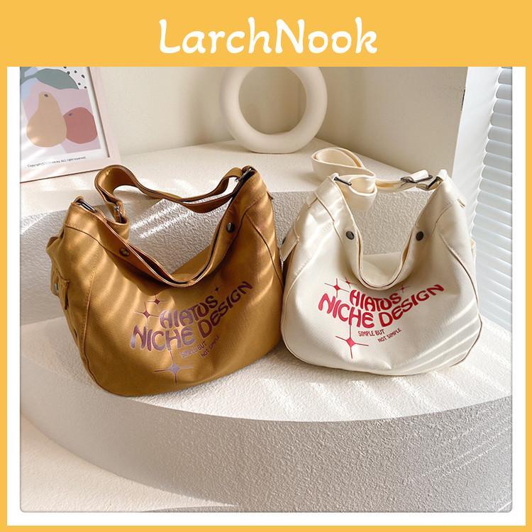 Women Canvas Tote Bag With Magnetic Snap Street Style Casual Letter Print For Daily Commuting