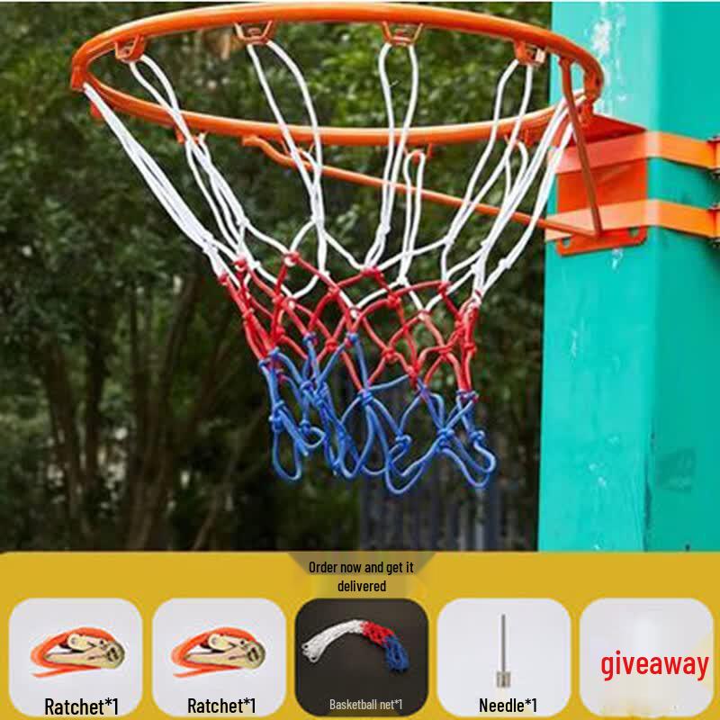 Wall-Mounted Indoor/Outdoor Basketball Hoop Set
