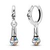925 Sterling Silver Love Feather Moon Star Heart Earrings Fit Original Charms Hoop for Women Girls Stud Earring Jewelry Gifts