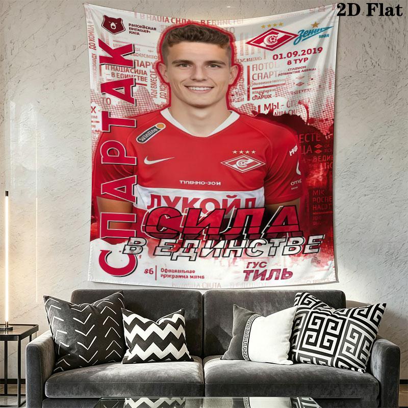 Spartak Moscow Spirit Wall Hanging Printed Fabric Blanket Decorative Tapestries for Bedroom Living Room Home Decor