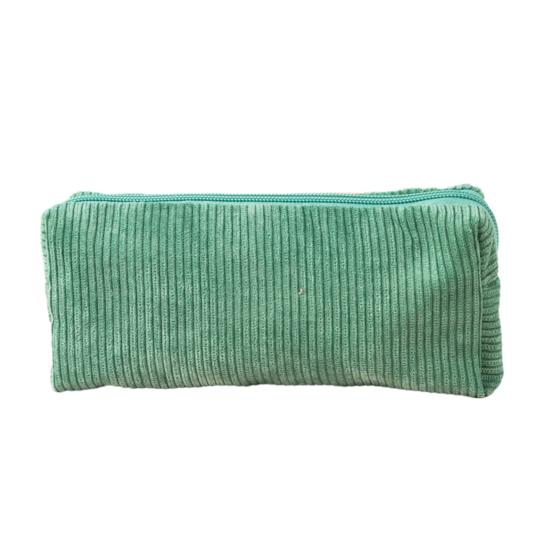 Corduroy Pencil Case Soft Small Pencil Pouch Organizer with Zipper Multifunctional Travel Makeup Coin Bag for Girls