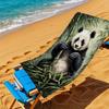 Süße Panda Bambusdruck Strandmatte Decke Tropisches Sommer Strandtuch Outdoor Liegestuhl Dekor Heimdekor Geschenk