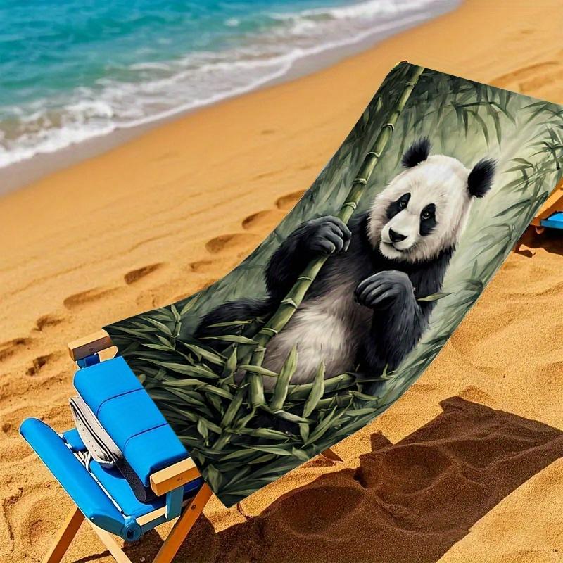 Süße Panda Bambusdruck Strandmatte Decke Tropisches Sommer Strandtuch Outdoor Liegestuhl Dekor Heimdekor Geschenk