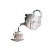 3D Coffee Cup Teapot Self Adhesive Acrylic Mirror Clock Wall Stickers for Home Living Room Decor Wall Clock Wall Sticker Clock
