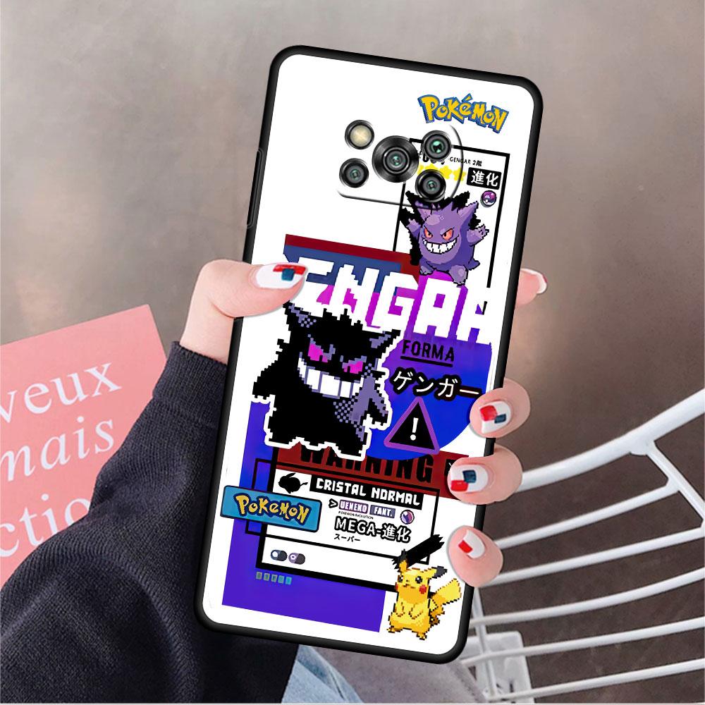 Phone Case For Xiaomi Mi Poco X3 NFC X4 M4 M3 Pro F1 F4 F3 GT C40 11T 11 Lite 5G Fundas Black Cover Magic Fairy Pikachu Gengar