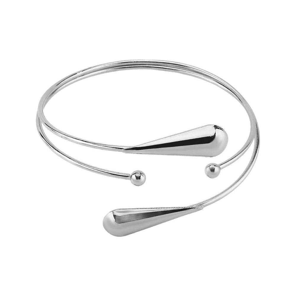 Zinc Zinc Alloy Opening Cuff Bracelets Hollow Flower Circle Upper Arm Bracelet  Arm Accessories