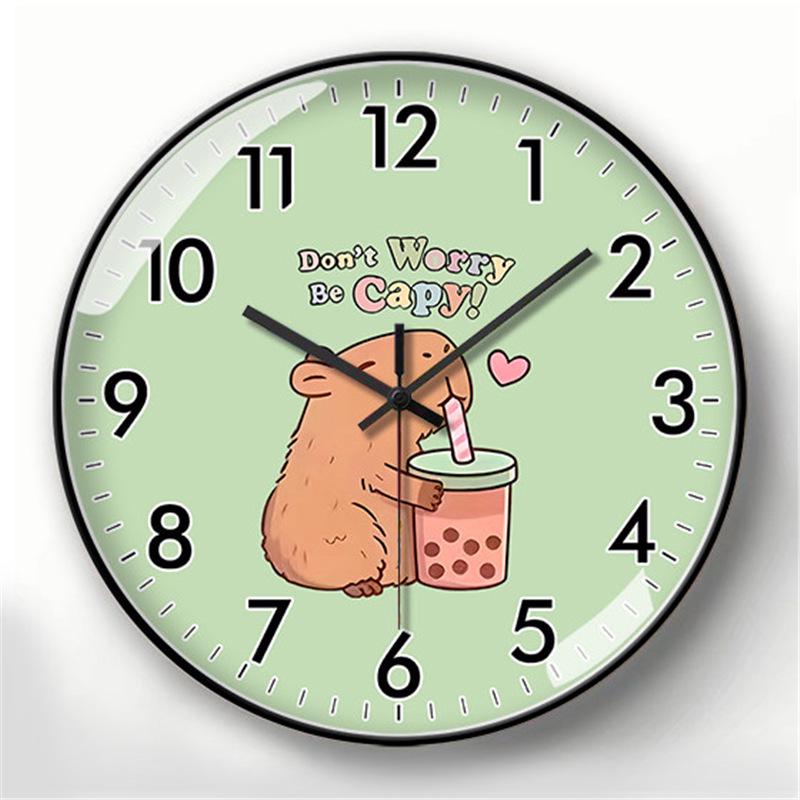 Capybara-Themed Silent Wall Clock for Home and Children's Study