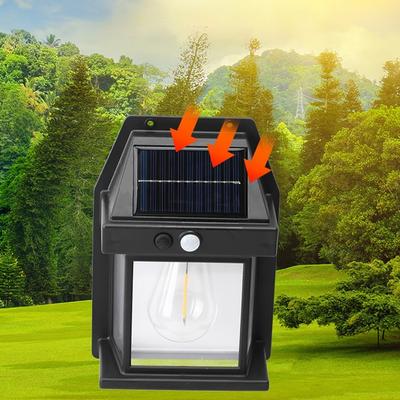 LED Outdoor Street Light Solar Powered Garden Decoration Lantern Intelligent Motion Sensor Courtyard Night Lamp for Home Decor