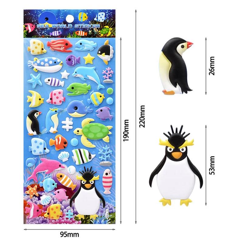 10 Sheets Mixed Fish Fishing Stickers Ocean Fish DIY Toy Gift Decorative Decal for Phone Laptop Bottles Luggage Waterproof