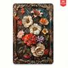Vintage Floral Metal Wall Sign 8x12 Inch Kitchen Decor