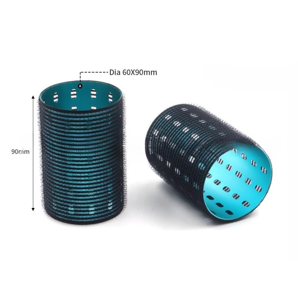 6*9cm Rullo per Capelli Autoadesivo con Nucleo in Alluminio Gancio e Anello in Puro Nylon Autocinghiante Strumenti per Styling a Caldo Termico per Volume