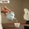 150ml Kiln Fambe Crystal Glaze Teapot Retro Tea Infuser Pot Tea Brewing Kettle With Ball Hole Tea Ceremony Decoration Supplies