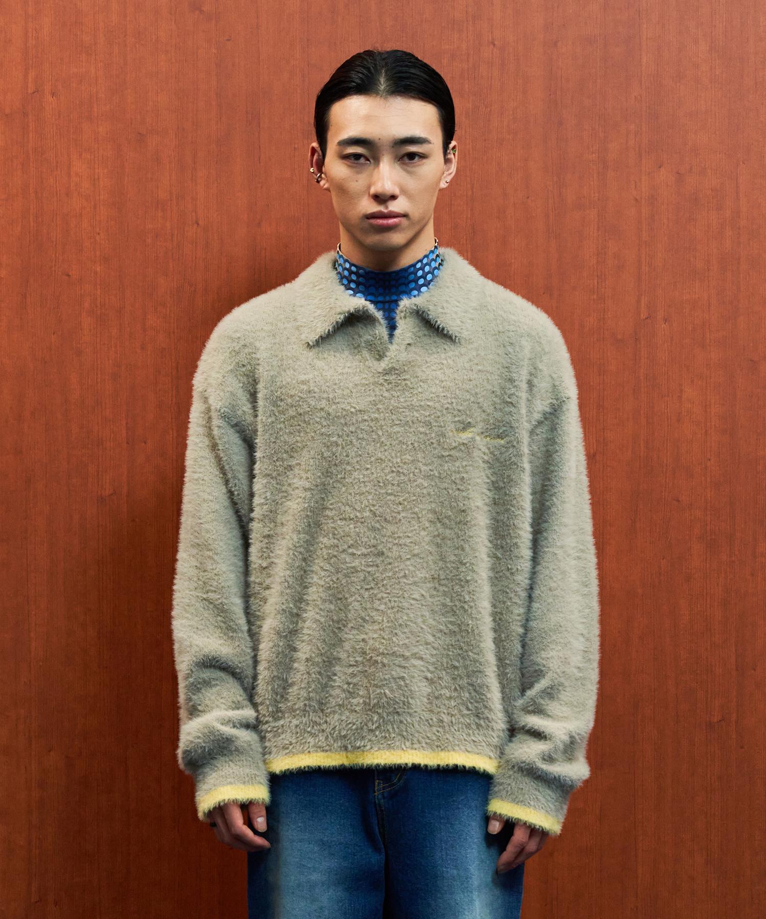 Wmc Hairy Collar Knit_Neutral Grey Neutral Grey(03)/095(M)