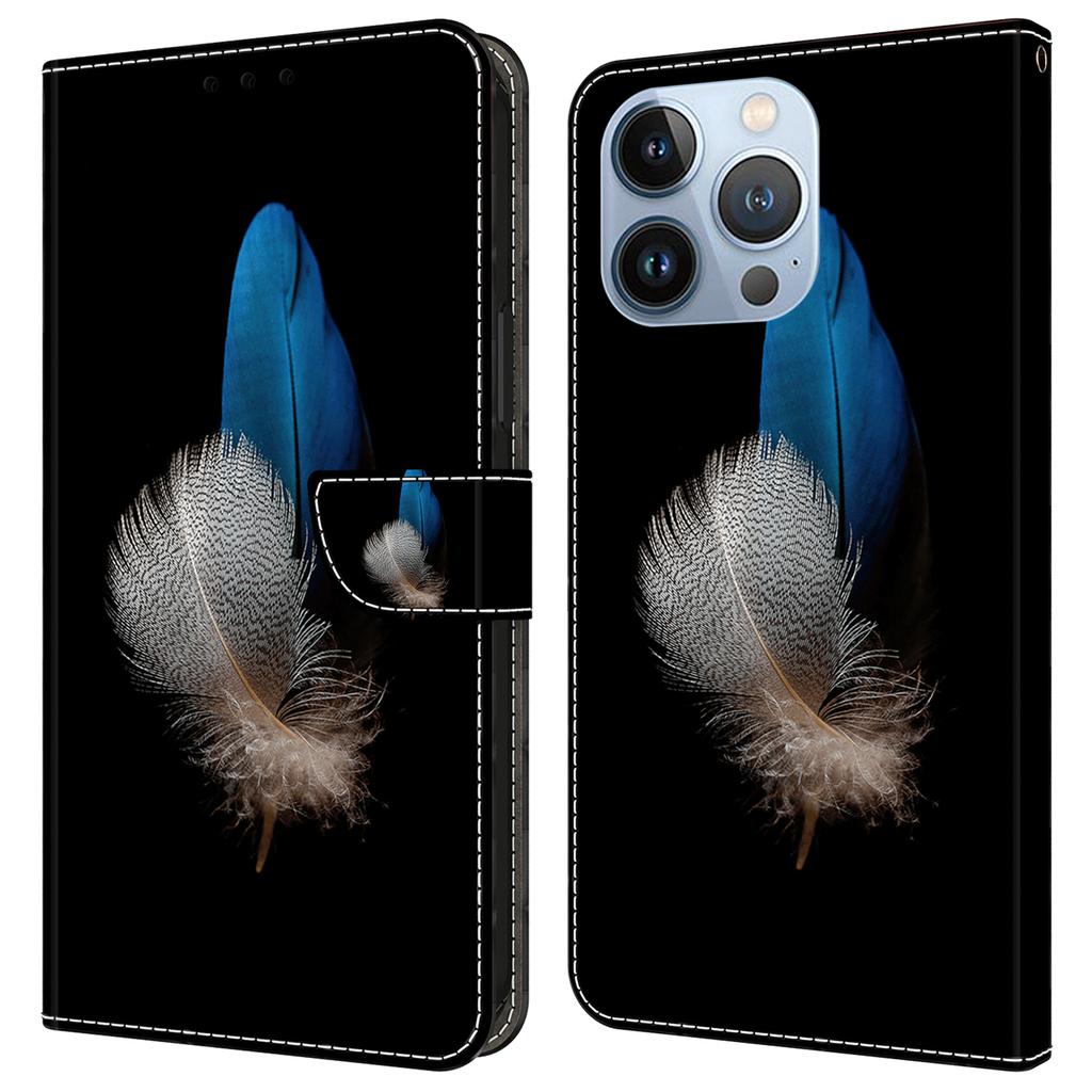 For iPhone 16 Pro Case 3D Pattern PU Leather Wallet Phone Cover with Stand