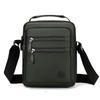 Men's Large Capacity Oxford Cloth Business Backpack & Crossbody Bag - Black