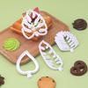 4PCS Raised Edges Fondant Cutters Non-Stick Leaf Cutters Durable Cutting Mold  Cookie Making