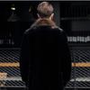 Inverno masculino quente bonito moda casaco de pele de vison terno gola de pele de comprimento médio jaqueta solta único breasted casaco parka