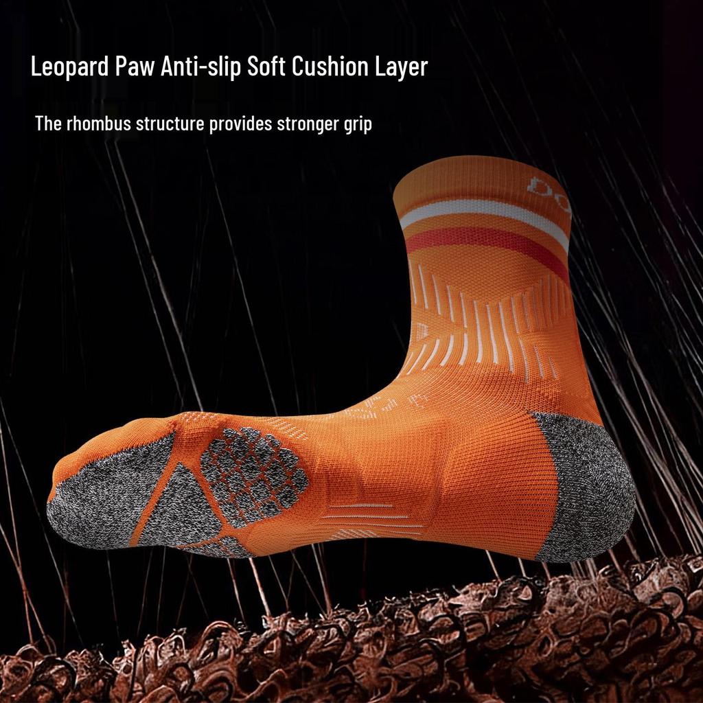 Mid-Calf Thickened Towel Bottom Sports Socks for Marathon, Basketball, Hiking & Mountaineering