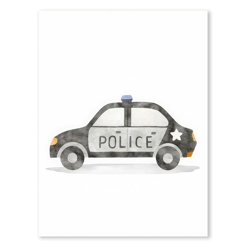 Alphabet Taxi Fire Truck Bus Wall Art Posters Prints Picture Nordic Kids Room Cartoon Cars Canvas Painting Nursery Bedroom Decor